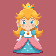 Wall Mural - vector illustration of cute beautyfull princess