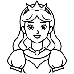 Wall Mural - vector illustration of cute beautyfull princess