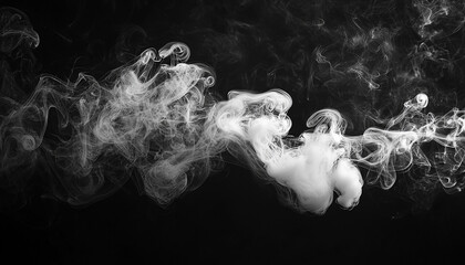 Wall Mural - smooth flowing curves of smoke create mysterious patterns generated by ai