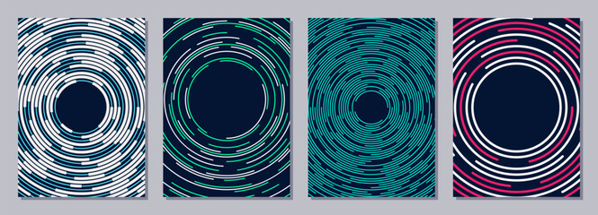 Wall Mural - set of flyers, posters, banners, placards, brochure design templates a6 size. graphic design vector 