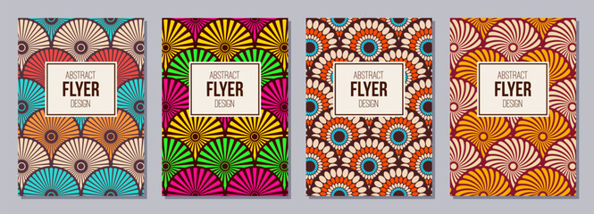 Wall Mural - set of flyers, posters, banners, placards, brochure design templates a6 size. graphic design templat