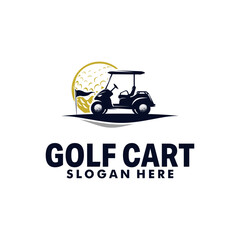 Poster - golf cart logo template design illustration