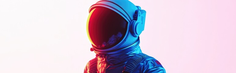 Aufkleber - 3D cartoon depiction of an astronaut against a white background Mixed media