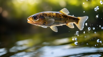 Vibrant Tropical Fish Swimming in Shimmering Water