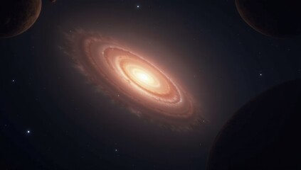 Wall Mural - Galaxy viewed through dust cloud