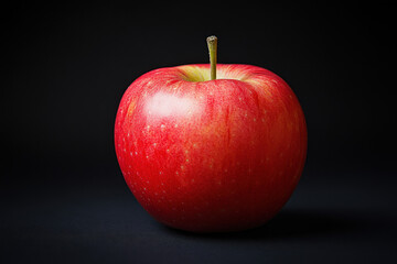 Canvas Print - Red Apple on Black.