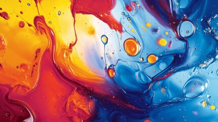 Aufkleber - A colorful abstract background with splashes of paint and irregular patterns, evoking a sense of creativity and artistic expression.