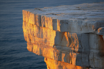 Canvas Print - Cliff Ocean Sunset