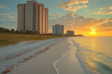 Poster - Florida Beach At Sunset