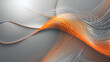 © iiwart - orange silver curve lines on grey background empty space for text