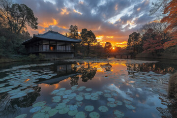 Wall Mural - Japanese Sunset