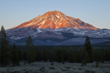 Poster - Mount At Sunset