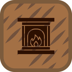 Wall Mural - Fireplace Icon Design