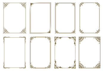 Decorative vintage frames and borders, set antique frame, vector border design.eps