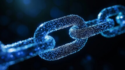 3D rendering of a block chain concept.