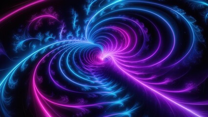 Wall Mural - A colorful swirl of purple, blue and pink lights