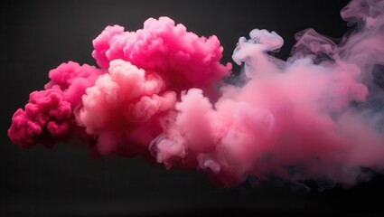 Wall Mural - A pink cloud of smoke is floating in the air