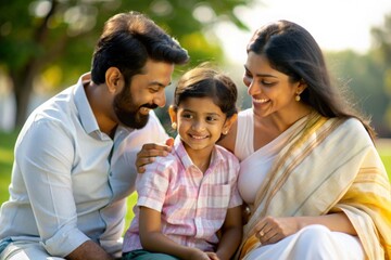 indian family in park - indian family enjoying a day at the park, capturing a candid and joyful mome
