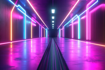 Sticker - Neon Tunnel.