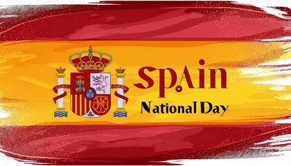 Wall Mural - Spain National Day Poster Design