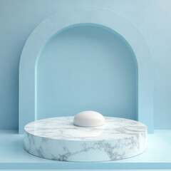 Canvas Print - Marble Podium Blue Arch.