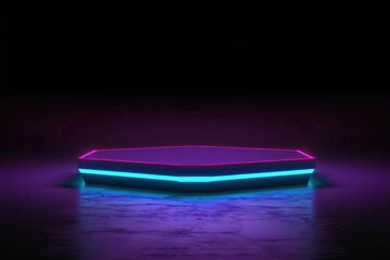 Poster - Neon glow platform