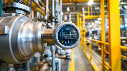 Wall Mural - a photograph of iot sensors and devices monitoring environmental conditions and data analytics in a 