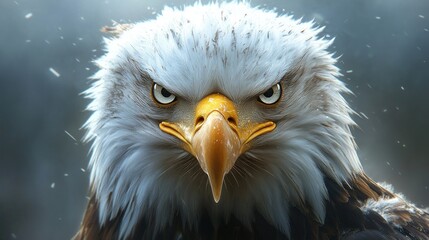 Wall Mural - Bald Eagle Close-up Portrait