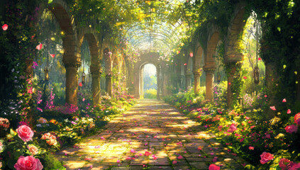 Poster - Enchanted Garden Path.