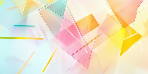 Sticker - Colorful abstract layers of translucent shapes create a vibrant composition