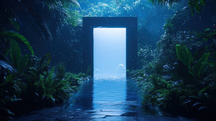 Canvas Print - Mysterious Jungle Gate.