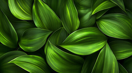 Wall Mural - Abstract green plant, wallpaper, the lush greenery of beautiful plants is pleasing to the eye.