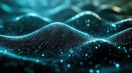 Dynamic particle array 3D technology aesthetic Abstract backdrop