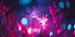 © Bundi - Fireworks with bokeh background. New Year celebration. Abstract holiday background.