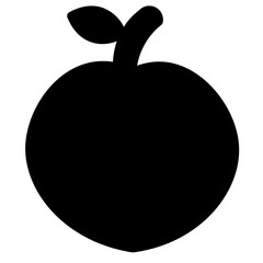 Sticker - Apricot Diet Food Glyph Icon