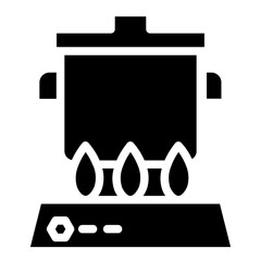 Sticker - Boil Cooking Food Glyph Icon