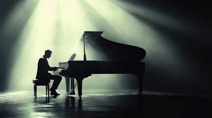 Pianist's Day. people are playing the piano. musical instrument