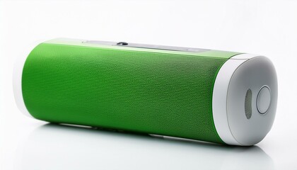 Speaker Bluetooth green color Isolated on a white background