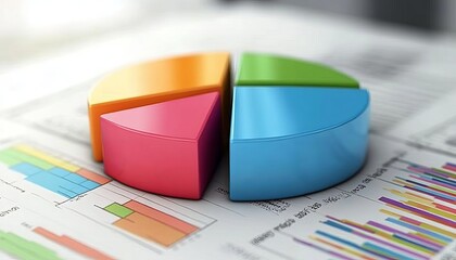 A donut chart used in business data graphs, designed to visually represent proportions and distributions within a dataset. This chart features a hollow center, allowing for clear data segmentation and