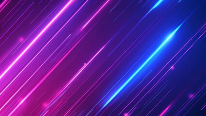 Wall Mural - Abstract background of blue and pink neon lines