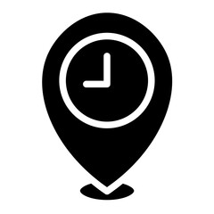 Sticker - Arrival Location Time Glyph Icon