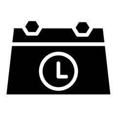 Sticker - Bold Calendar Date Glyph Icon