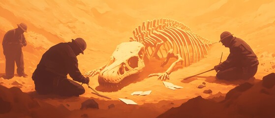 Dinosaur Skeleton Excavation Discovery