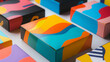 © Евгений Архипов - A close-up of a custom branded package, with a company logo and vibrant colors printed on the box.