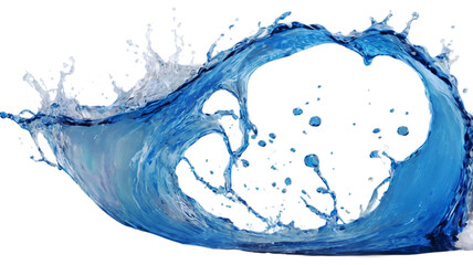 Water swirl splash bubbles isolated on transparent background, liquid flowing, PNG format