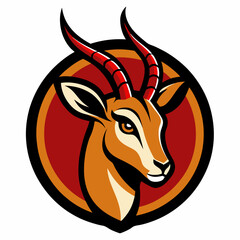 Sticker - Antelope Vector Logo Design