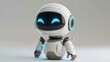 © FryArt - A charming 3D-rendered robot character with glowing features standing on a simple background
