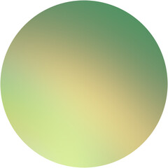 Wall Mural - Abstract gradient circle blending green and yellow tones on a transparent checkered background