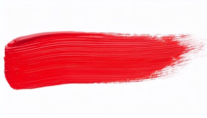 Wall Mural - Abstract image created by smearing red paint on a white background