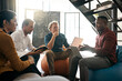 © peopleimages.com - Small business, people and home with laptop for creativity, collaboration and teamwork. Diversity, coworking and discussion on strategy for project as web designer and partners in startup company